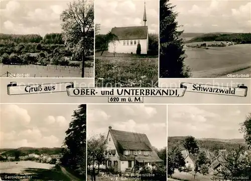 AK / Ansichtskarte Oberbraendi Unterbraendi Gasthaus zum Buergerstueble Geroldsweiler 