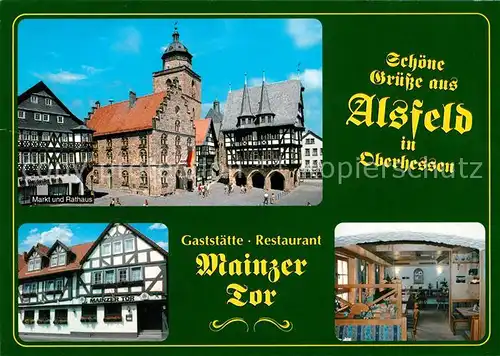 AK / Ansichtskarte Alsfeld Gaststaette Restaurant Mainzer Tor Kat. Alsfeld