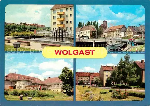 AK / Ansichtskarte Wolgast Mecklenburg Vorpommern Hafen Hotel Vier Jahreszeiten Ludwig van Beethoven Strasse Kat. Wolgast