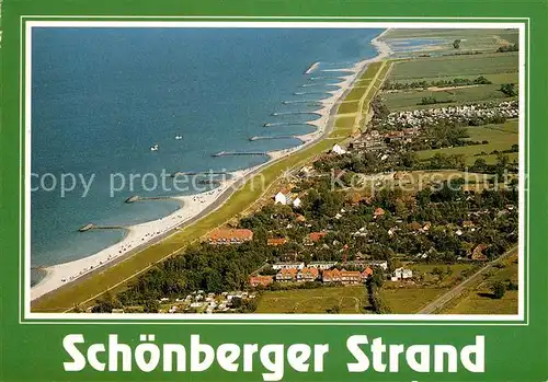 AK / Ansichtskarte Schoenberger Strand Fliegeraufnahme mit Strand Kat. Schoenberg (Holstein)