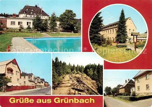 AK / Ansichtskarte Gruenbach Auerbach Erzgebirge Ferienheime Geschwinster Scholl Louis Mueller Falkensteiner Strasse Wendelstein Schoenecker Weg