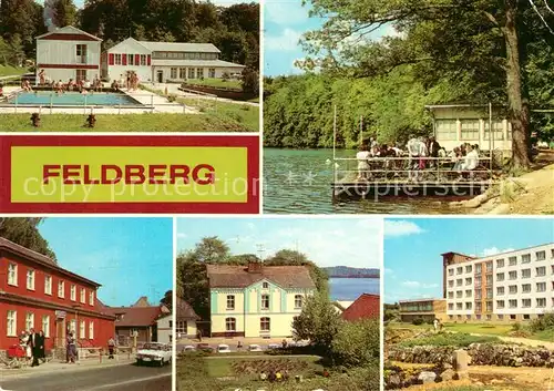 AK / Ansichtskarte Feldberg Mecklenburg Luzinhall Rathaus Erholungsheime Kat. Feldberger Seenlandschaft