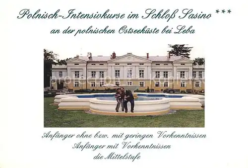 AK / Ansichtskarte Leba Polnisch Intensivkurse im Schloss Saino Kat. Polen