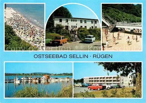 AK / Ansichtskarte Sellin Ruegen Strand Erholungsheime Waldfrieden und Klubhaus Strand Selliner See  Kat. Sellin Ostseebad