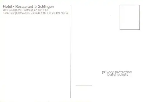 AK / Ansichtskarte Borgholzhausen Hotel Restaurant 5 Schlingen singender Wirt Kat. Borgholzhausen