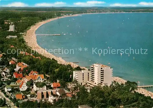 AK / Ansichtskarte Timmendorfer Strand Fliegeraufnahme mit Strand Kat. Timmendorfer Strand