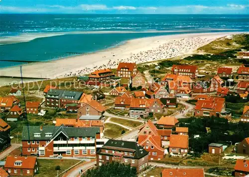 AK / Ansichtskarte Baltrum Nordseebad Fliegeraufnahme mit Strand Kat. Baltrum