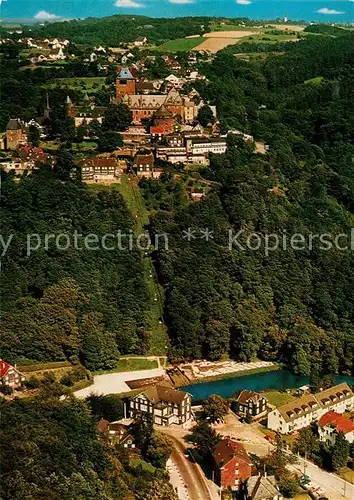 AK / Ansichtskarte Burg Wupper Fliegeraufnahme Schloss Burg Seilbahn Unterburg Kat. Solingen