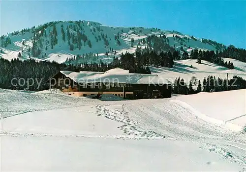 AK / Ansichtskarte Steibis Alpengasthof Hochbuehl Winter Kat. Oberstaufen