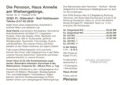 AK / Ansichtskarte Preussisch Oldendorf Pension Haus Annelie  Kat. Preussisch Oldendorf