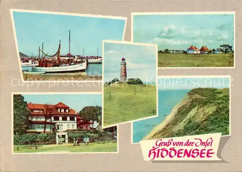 AK / Ansichtskarte Insel Hiddensee Vitte Kloster Leuchtturm Kat. Insel Hiddensee