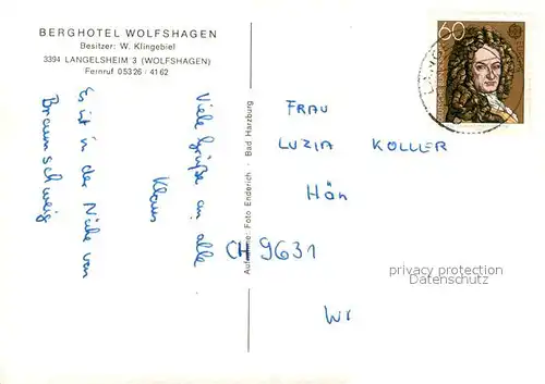 AK / Ansichtskarte Langelsheim Berghotel Wolfshagen Kat. Langelsheim