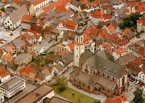 AK / Ansichtskarte Tauberbischofsheim Fliegeraufnahme Stadtkirche Sankt Martin Kat. Tauberbischofsheim