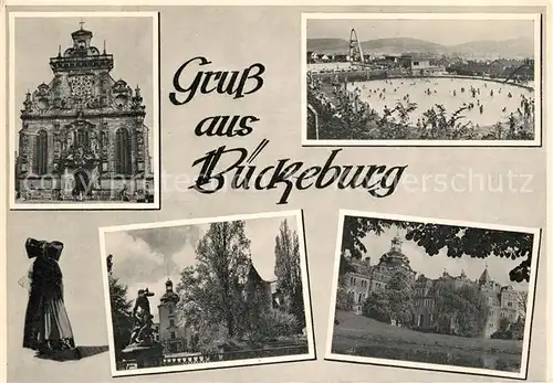 AK / Ansichtskarte Bueckeburg Stadtkirche Bergbad Schloss Kat. Bueckeburg