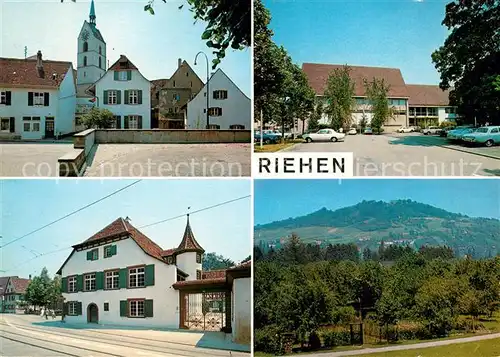 AK / Ansichtskarte Riehen Dorfkirche Gemeindehaus Wettsteinhaus Pillingerhuegel Kat. Riehen