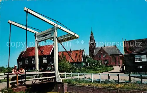 AK / Ansichtskarte Marken Niederlande Zugbruecke Kirche Kat. Niederlande