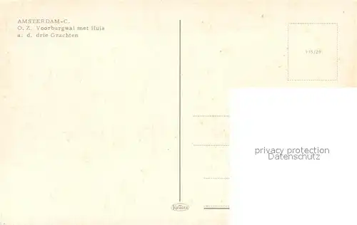 AK / Ansichtskarte Amsterdam Niederlande O. Z. Voorburgwal met Huis a. d. drie Grachten Kat. Amsterdam