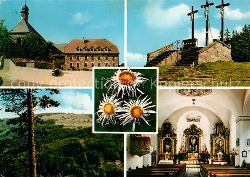 AK / Ansichtskarte Kreuzberg Rhoen Franziskanerkloster Inneres Kirche Golgota Kreuze Distel Kat. Gersfeld (Rhoen)