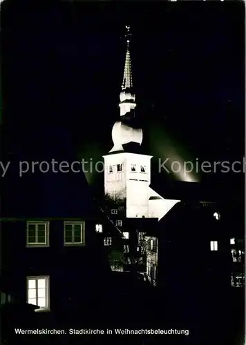 AK / Ansichtskarte Wermelskirchen Stadtkirche in Weihnachtsbeleuchtung Kat. Wermelskirchen