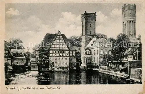 AK / Ansichtskarte Lueneburg Wasserturm mit Ratsmuehle Kat. Lueneburg
