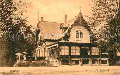 AK / Ansichtskarte Bremen Meierei im Buergerpark Kat. Bremen