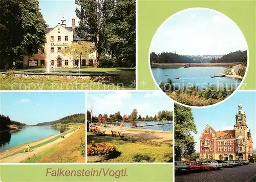 AK / Ansichtskarte Falkenstein Vogtland Schloss Talsperre Freibad Rathaus Kat. Falkenstein Vogtland