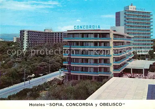 AK / Ansichtskarte Playas de Palma Mallorca Hotel Sofia Concordia Obelisco Kat. 