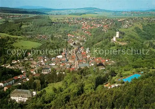 AK / Ansichtskarte Stromberg Hunsrueck Fliegeraufnahme Stromburg Hoehenfreibad Kat. Stromberg