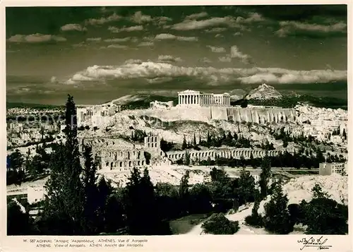 AK / Ansichtskarte Athenes Athen Stadtpanorama mit der Akropolis Kat. Griechenland