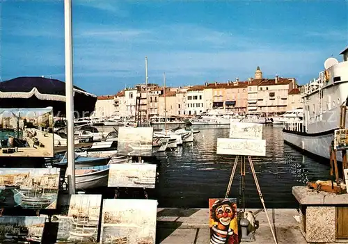 AK / Ansichtskarte Saint Tropez Var Peintures sur le port Kat. Saint Tropez