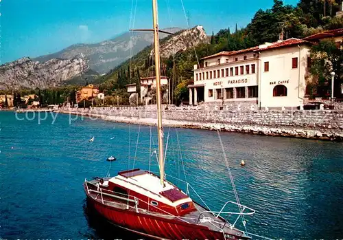 AK / Ansichtskarte Torbole Lago di Garda Hotel Ristorante Paradiso Segelboot Kat. Italien