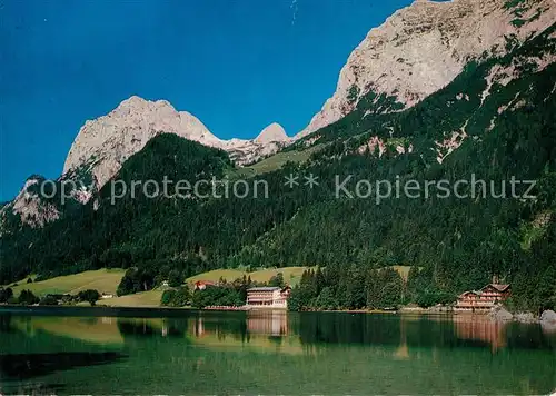 AK / Ansichtskarte Hintersee Berchtesgaden Blick ueber den See zur Reiteralpe Berchtesgadener Alpen Kat. Berchtesgaden