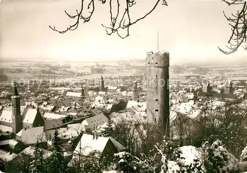 AK / Ansichtskarte Ravensburg Wuerttemberg Blick von der Veitsburg zur Stadt Winterpanorama Kat. Ravensburg