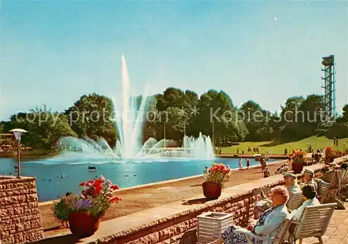 AK / Ansichtskarte Hamburg Internationale Gartenbau Ausstellung Grosse Fontaene Kat. Hamburg