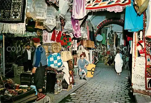 AK / Ansichtskarte Tunis Souk des etoffes Stoffmarkt Kat. Tunis