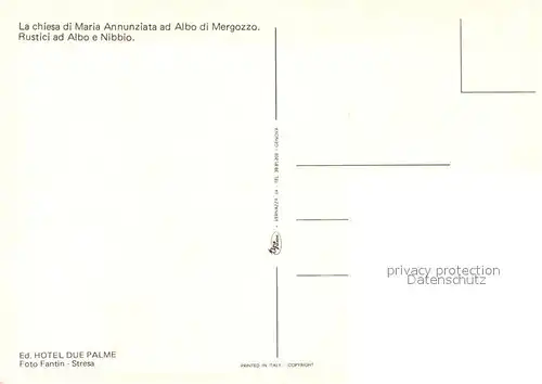 AK / Ansichtskarte Albo di Mergozzo Chiesa di Maria Annunziata Rustici ad Albo e Nibbio
