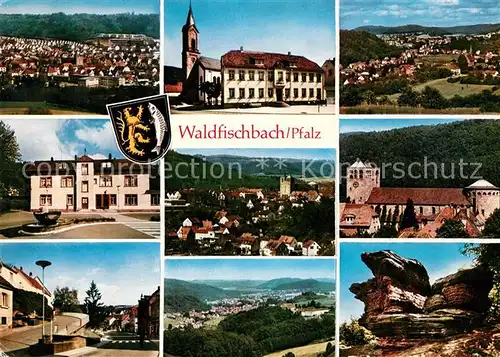 AK / Ansichtskarte Waldfischbach Burgalben Teilansichten Gebaeude Landschaftspanorama Felsen Kat. Waldfischbach Burgalben