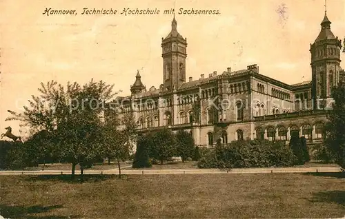 AK / Ansichtskarte Hannover Techn Hochschule mit Sachsenross Kat. Hannover