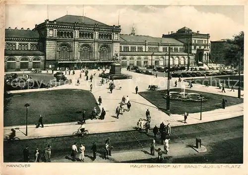 AK / Ansichtskarte Bremen Hauptbahnhof mit Ernst August Platz Kat. Bremen