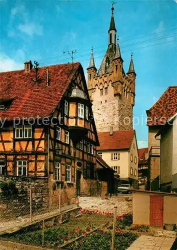 AK / Ansichtskarte Bad Wimpfen Blauer Turm und Elsaesser Haus Kat. Bad Wimpfen