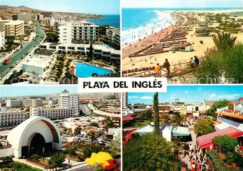 AK / Ansichtskarte Playa del Ingles Gran Canaria Fliegeraufnahme Strand Konzertplatz Kat. San Bartolome de Tirajana