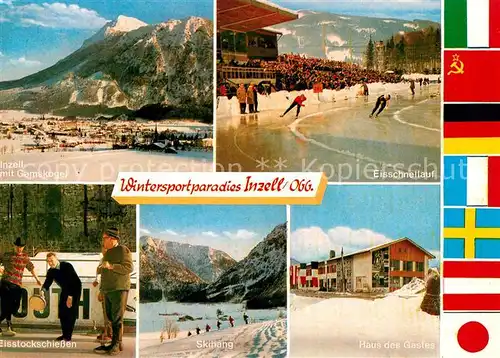 AK / Ansichtskarte Inzell Eisschnelllaufzentrum Eisstockschiessen Gasthaus  Kat. Inzell