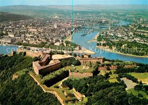 AK / Ansichtskarte Koblenz Rhein Fliegeraufnahme Festung Ehrenbreitstein  Kat. Koblenz