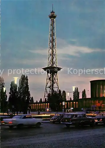 AK / Ansichtskarte Berlin Funkturm am Abend Kat. Berlin