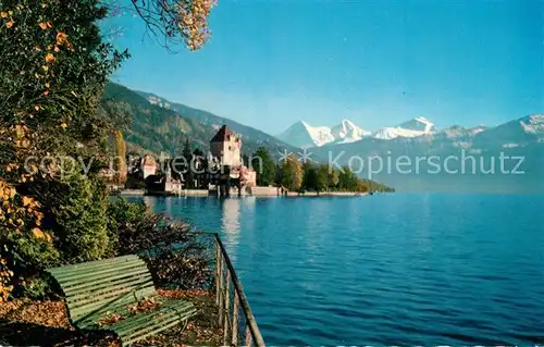 AK / Ansichtskarte Oberhofen Thunersee Eiger Moench Jungfrau Kat. Oberhofen Thunersee