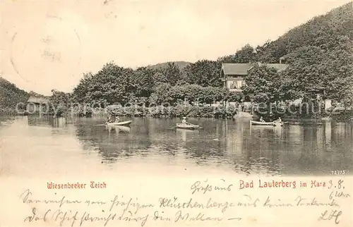 AK / Ansichtskarte Bad Lauterberg Wiesenbeeker Teich Kat. Bad Lauterberg im Harz