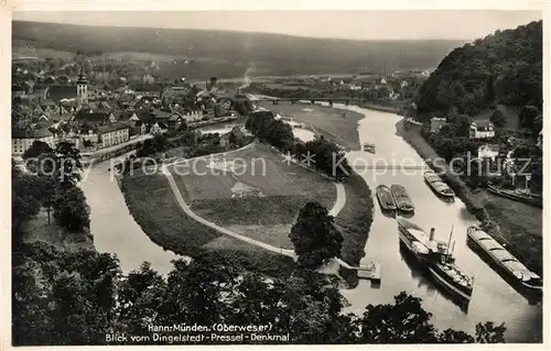 AK / Ansichtskarte Hann. Muenden Blick vom Dingelstedt Pressel Denkmal Kat. Hann. Muenden