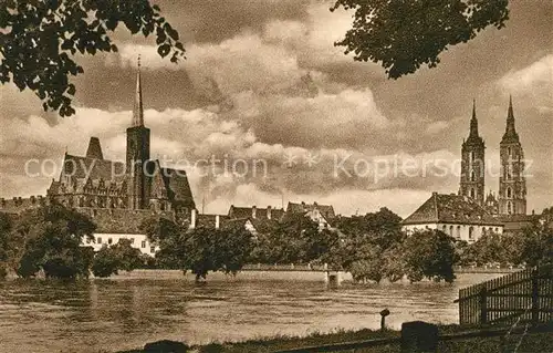 AK / Ansichtskarte Breslau Niederschlesien Kreuzkirche und Dom Kat. Wroclaw