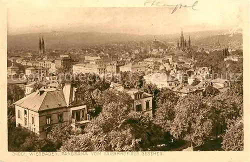 AK / Ansichtskarte Wiesbaden Panorama vom Kaiserhof gesehen Kat. Wiesbaden