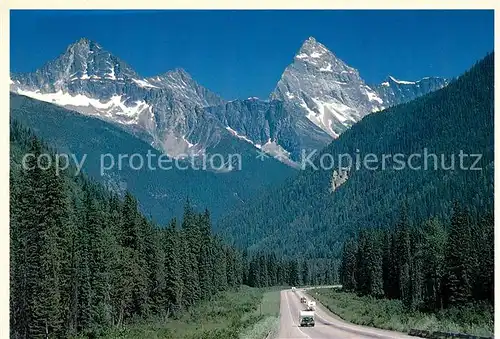 AK / Ansichtskarte Rogers Pass British Columbia Rogers Pass Highway Glacier National Park Kat. Victoria